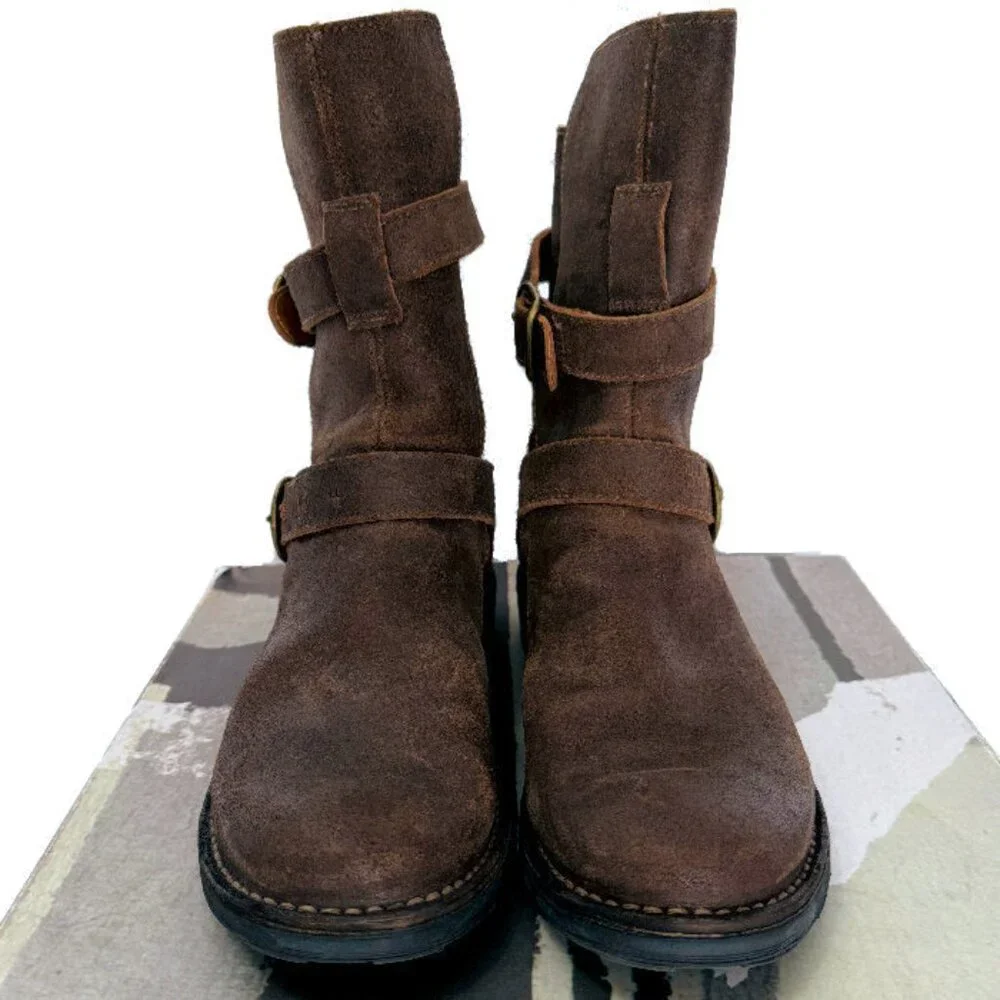 FIORENTINI + BAKER 2-Buckle Eternity 713 Moto Boots Levanzo Ice Size 38.5 NIB - Picture 2 of 14
